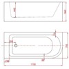Masterjero ACRYLIC FREE STANDING BATHTUB K29775L