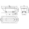 Kaldewei Vonia SANIFORM PLUS 363-1 1700X700 balta