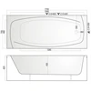Kyma ACRYLIC BATHTUB LINA 1.70X0.70X0.62