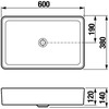 Jika WASHBASIN COUNTER PURE 600X380X140 MM