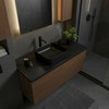 Masterjero Umywalka JetWorld WASHBASIN CATANIA 385X385X140 Matinis Juodas