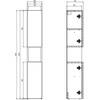 Cersanit BOTTOM CABINET COLUMN ATRATO CASHMERE