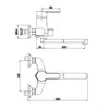 Thema Lux Dušo maišytuvas Sourcing BATH FAUCET DF11003 LONG SPOUT BRASS