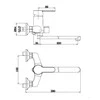 Thema Lux Dušo maišytuvas Sourcing BATH FAUCET DF11003 LONG SPOUT BRASS