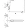 Thema Lux Dušo maišytuvas Sourcing BATH FAUCET DF3105-1 LONG SPOUT BRASS