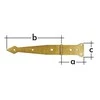 Vartų vyriai Domax 612301/816301, 30 cm, 0,2 cm, aukso spalvos.