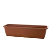 Vazonas Lamela 500-31. plastikinis. DIA 50 x 18 cm. rudas