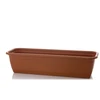 Vazonas Lamela 500-31. plastikinis. DIA 50 x 18 cm. rudas