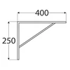 Velano Konsolė sustiprinta WSWP 250x400 mm pilka