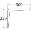 Velano Konsole WS 250x300mm, 30kg, plieninė, balta