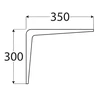 Velano Konsolė WS 300x350mm (iki 34kg) plieninė pilka