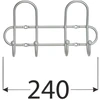 Velano Kabliukas WUA 2 Satino chromas 240mm