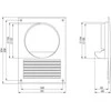Ventiliatorius Ventiliacinis adapteris EUROPLAST NA12, D120-125