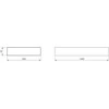 Ventiliacinis kanalas EUROPLAST, 220 x 55 x 1500 mm