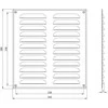 Ventiliacijos grotelės EUROPLAST MR2628, 260 x 280mm
