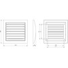 Ventiliacijos grotelės Europlast N10A, plastikas, 18 mm x 148 mm
