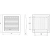 Plastikinės grotelės EUROPLAST N12R, 190 x 190 mm