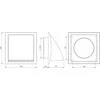 Išorinės ventiliacijos grotelės EUROPLAST ND12FVA, antracito