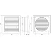 Ventiliatorius Ventilācijas reste Europlast ND15, plastmasa, 149 mm