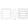 Ventiliacijos grotelės su žaliuzėmis EUROPLAST ND15Z, D150