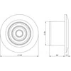 Europlast Plastikinės ventiliacijos grotelės luboms NGA80, DN80, apvalios
