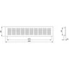 Aliuminio grotelės EUROPLAST RA840S, 80 x 400 mm, sidabro