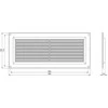 Ventiliacijos grotelės EUROPLAST VR1330, 130 x 300 mm