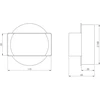 Ventiliatorius Tarpmovė Europlast KSD1, 110 x 55 mm, 100 mm