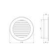 Ventiliatorius Ventilācijas reste Europlast, plastmasa, 100 mm