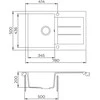 Aquasanita Virtuvės kriauklė CDCF8 Tesa SQT101-601AW, nerūdijančio plieno, 780 mm x 500 mm x 200 mm