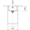 Po stalviršiu montuojama granitinė plautuvė Franke Maris, MRG 110-37, Juoda matinė, juodas rankinis ventilis