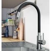 Plakiklis Virtuvinis maišytuvas Ferro Zorba Inox BZR4BSS, juodas