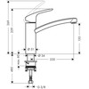 Virtuvinis maišytuvas Hansgrohe Focus 31806000, chromuotas.