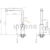 Virtuvinis maišytuvas Invena Preto BZ-48-W04-L, juodas