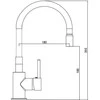 Plakiklis Thema Lux Bateria kuchenna Sourcing KITCHEN MIXER WTH Juodas TUBE MELBOURNE