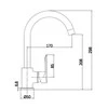 Thema Lux Virtuvinis maišytuvas Sourcing KITCHEN FAUCET HIGH DF11606