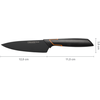Virtuvinis peilis Fiskars Edge Deba, 120 mm, plastikas/nerūdijantysis plienas
