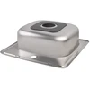 Virtuvės plautuvė AB 480X480X0.8MM, satininė, su sifonu