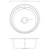 Virtuvės kriauklė AB 510X0.8MM Satino apdaila