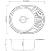 Virtuvės kriauklė AB 570x450x0.8mm Nerūdijančio plieno