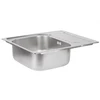 Virtuvės kriauklė AB 580x480mm satininė su sifonu