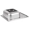 Virtuvės kriauklė AB 580x480mm satininė su sifonu