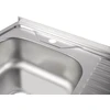 Virtuvės kriauklė AB 600X600X0.6MM Nerūdijančio plieno, kairinė
