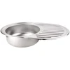 Virtuvės kriauklė AB 770x500mm Nerūdijančio plieno su sifonu