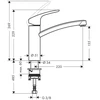 Virtuvinis maišytuvas Hansgrohe Focus 31806000, chromuotas.