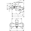 Vonios maišytuvas Hansgrohe Focus E2 31940, chromo sp.