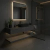 Masterjero Umywalka JetWorld WASHBASIN TRAPANI 600X380X125 Matinis Juodas