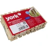 York Skalbinių segtukas Z029, 12 cm x 7 cm, mediena, 20 vnt., ruda sp.