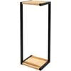 Gėlių stovas Garden Center AMIENS, 23 cm x 19 cm, 60 cm, medis/metalas, ruda/juoda.
