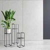 Gėlių stovas Garden Center LILLE, 19 cm x 19 cm, 47 cm, metalinis, juodos spalvos.
